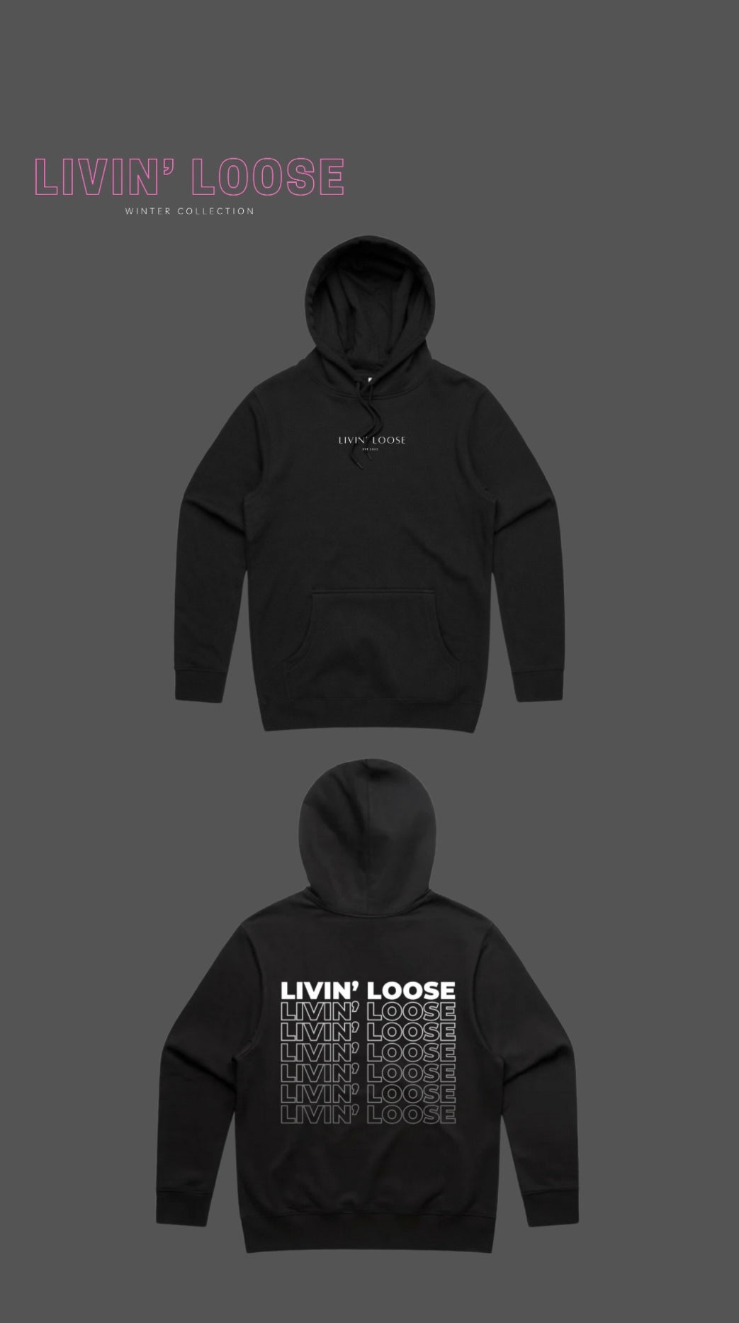 LIVIN' LOOSE FINELINE HOODIE