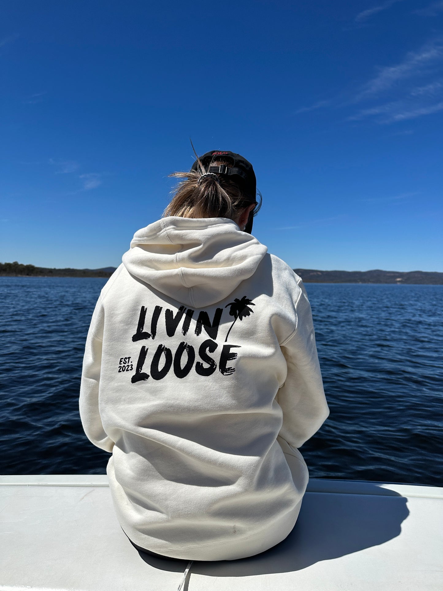 LIVIN LOOSE LOGO HOOD