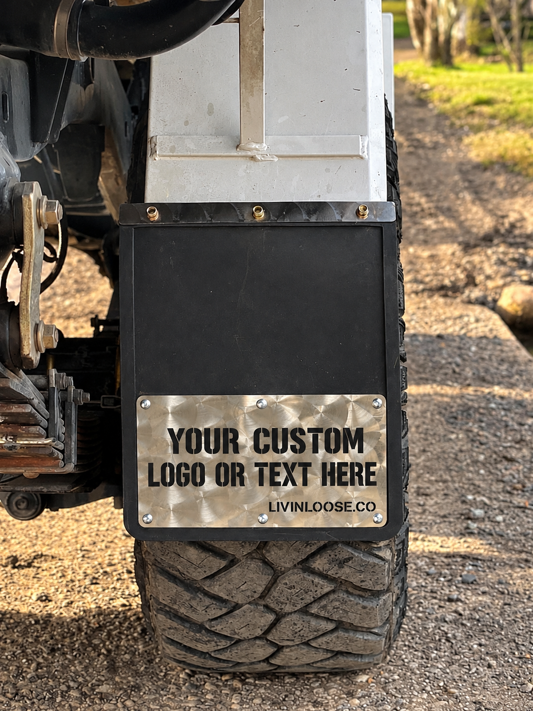 CUSTOM SET OF MUDFLAPS ( PAIR ) 280MM X 350MM