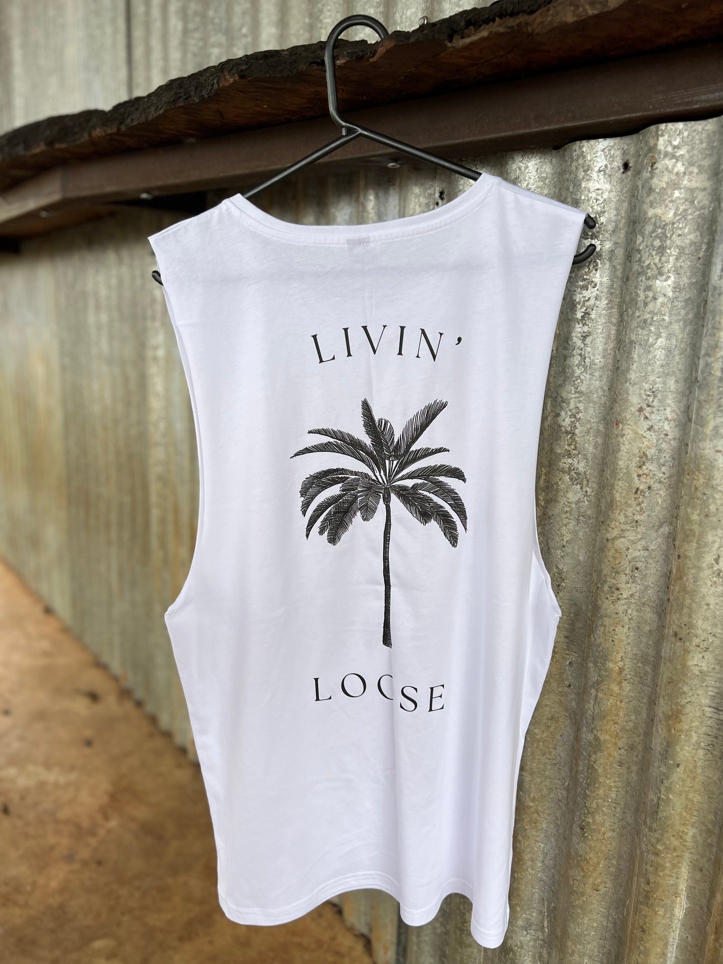 MENS PALM TREE SINGLET