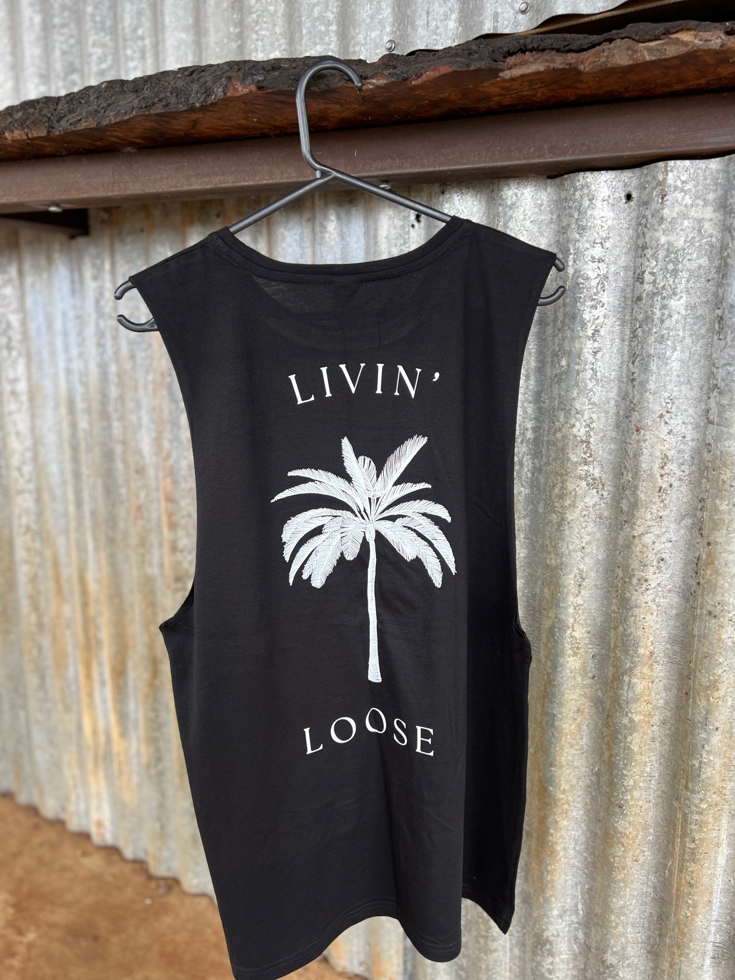 MENS PALM TREE SINGLET